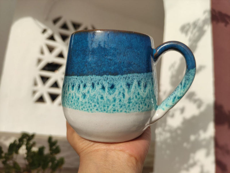 Ocean Handmade Pottery Mug – 400 ml- Customization Options