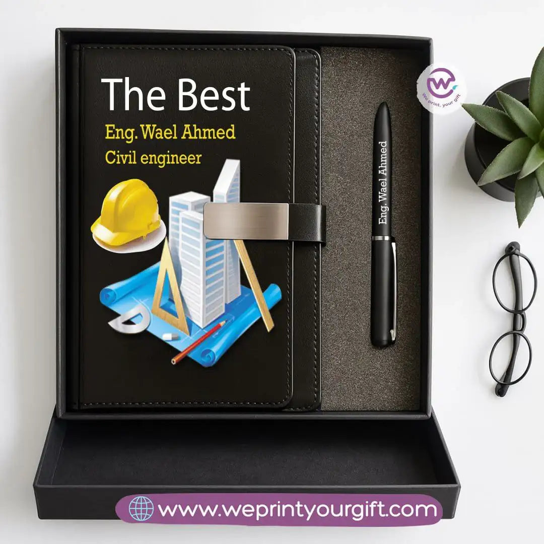 Professional Personalized Gift Box – Custom Name Career-Themed Notebook & Pen Set - WE PRINT