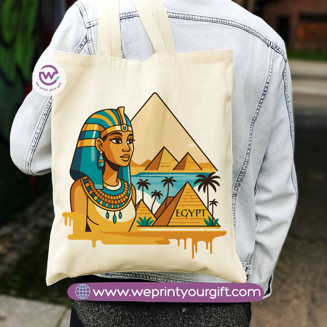 Egyptian Pharaonic Canvas Tote Bag
