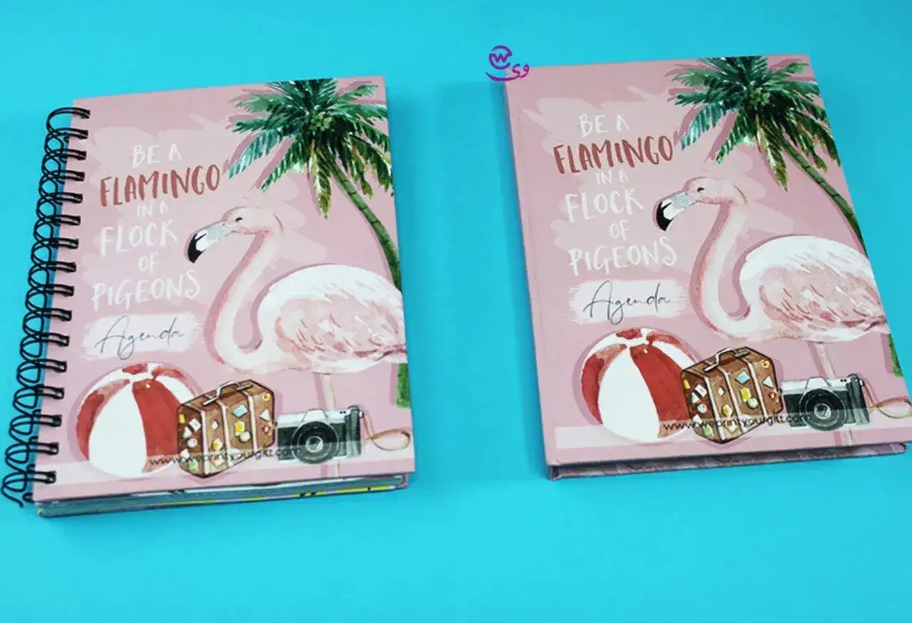 Daily Agenda-Agenda - ( 91 Papers -182 pages )-Flamingos - WE PRINT
