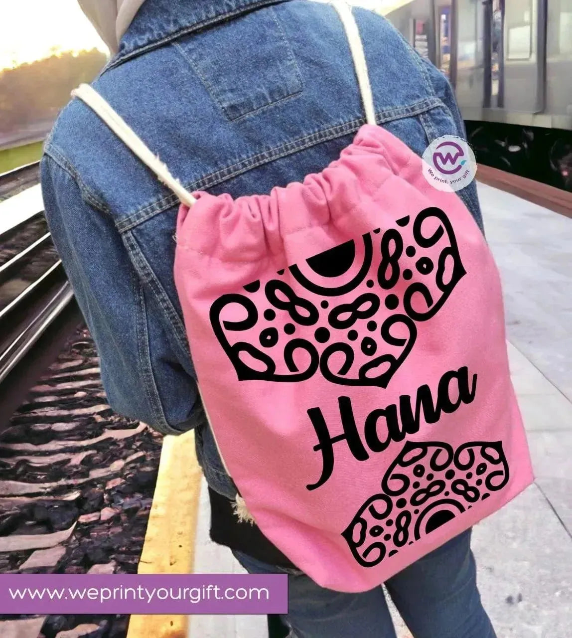 Drawstring Bag - Names-B - WE PRINT