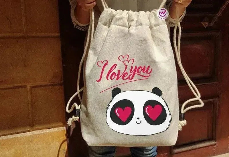 Drawstring Bag - Panda - WE PRINT