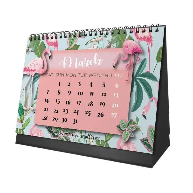 Flamingo Desk Calendar 2026 - WE PRINT