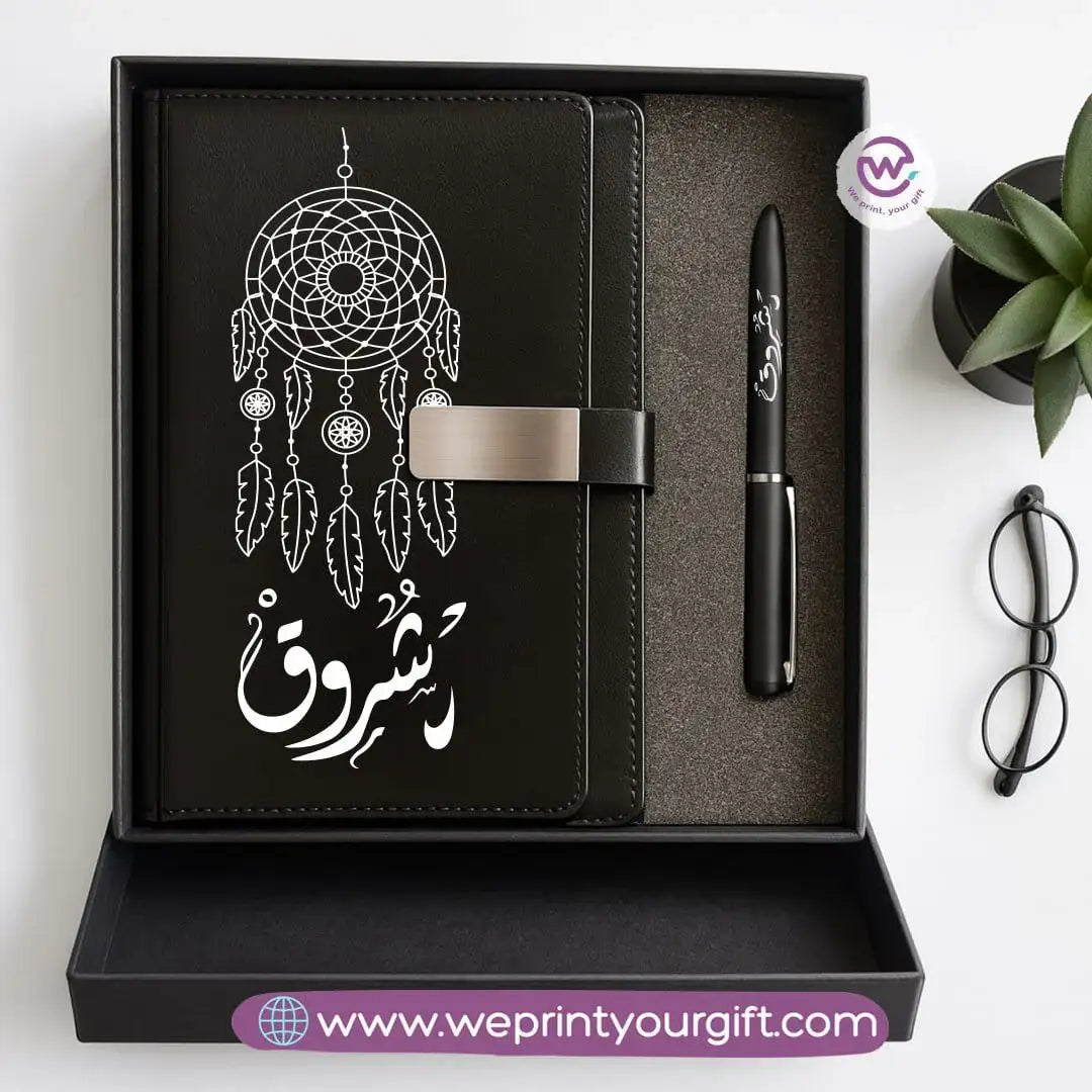 Personalized One Line Art Gift Box – Custom Name Notebook & Engraved Pen - WE PRINT