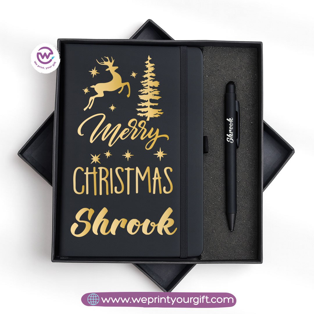 Christmas Special โ Personalized Notebook & Engraved Pen Gift Box