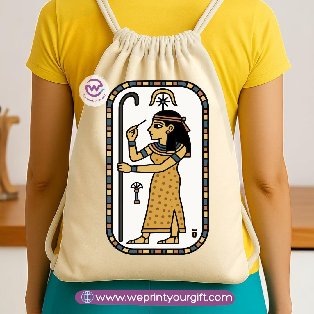 Pharaonic Egyptian Drawstring Backpack – Ancient Art Inspired Designs
