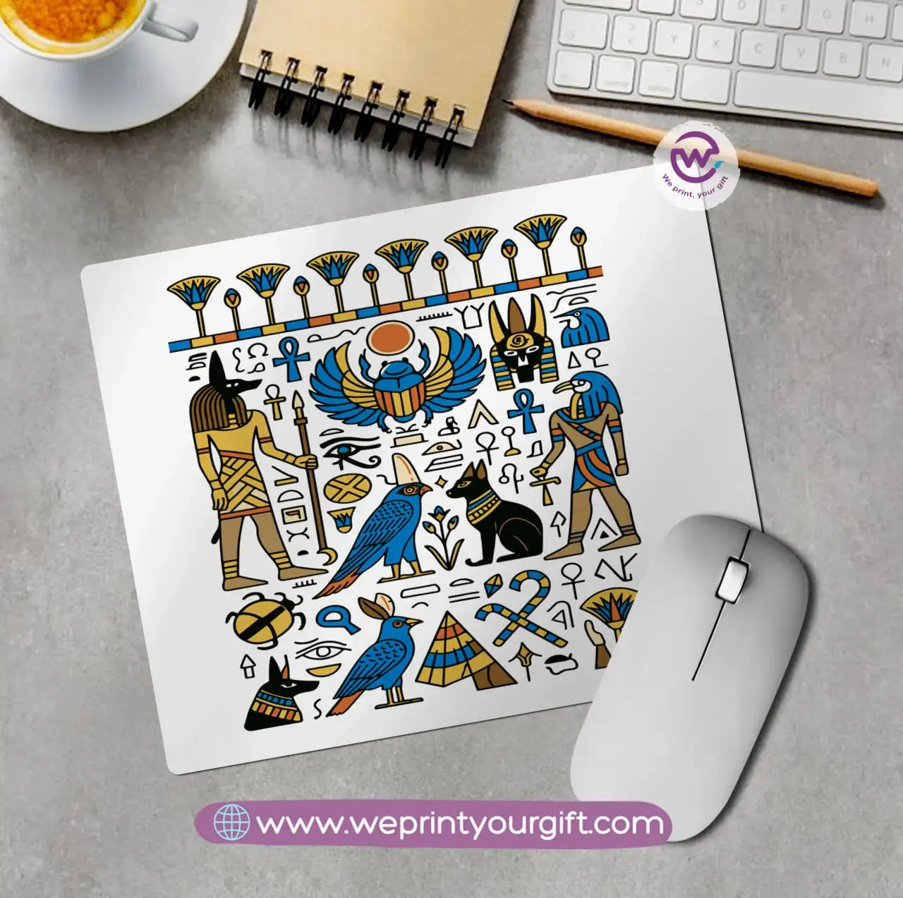 Egyptian Pharaonic Mouse Pad – Ancient Art Reimagined - WE PRINT
