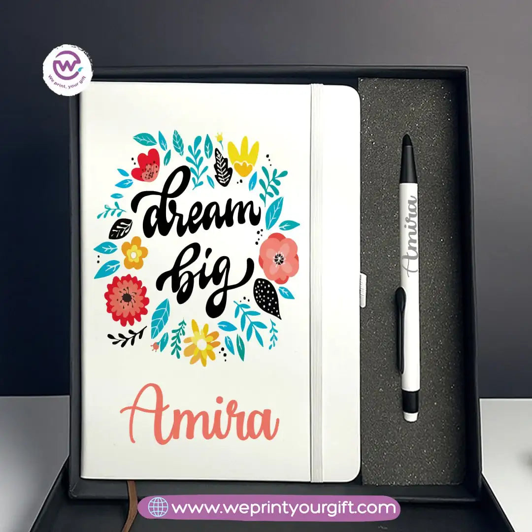 Inspiring Personalized Gift Box with Custom Notebook & Metal Pen - WE PRINT