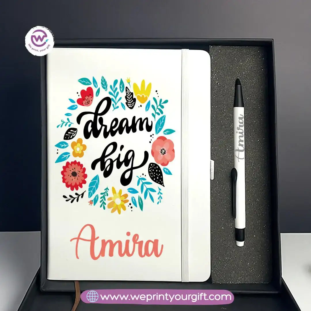 Inspiring Personalized Gift Box with Custom Notebook & Metal Pen - WE PRINT