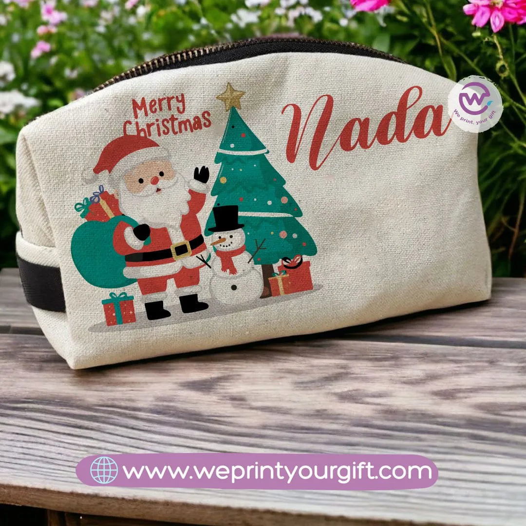 Fabric Boxy Pouch Makeup-Christmas names - WE PRINT