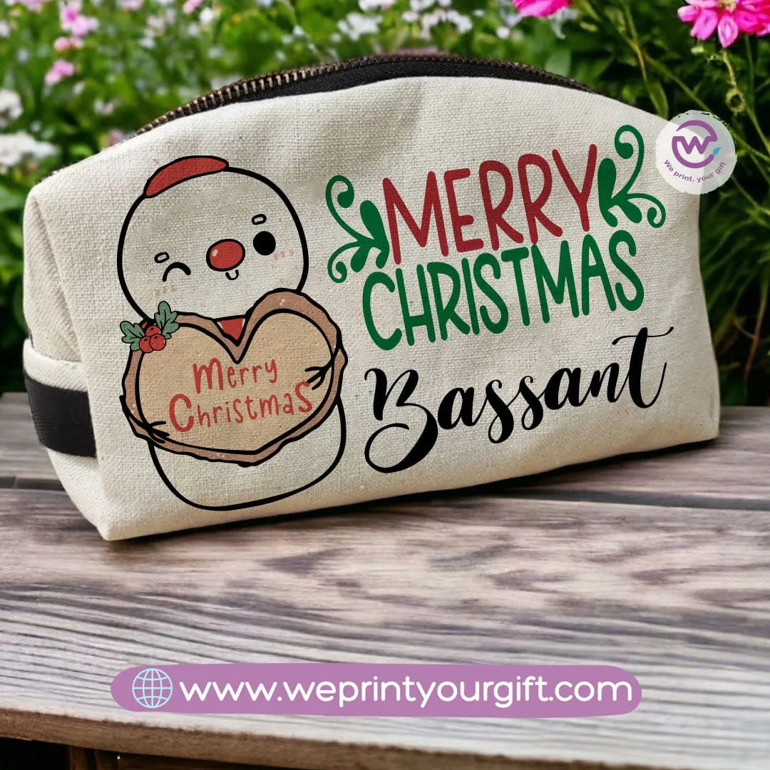 Fabric Boxy Pouch Makeup-Christmas names - WE PRINT