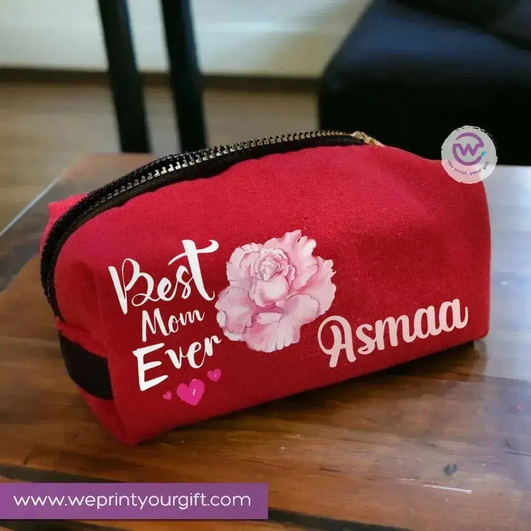 Fabric Boxy Pouch Makeup - Mother's Day -B - WE PRINT