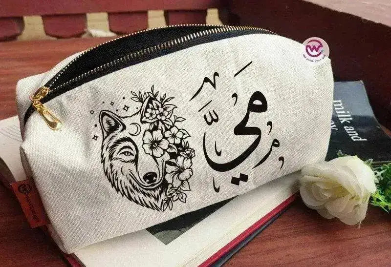 Fabric Boxy Pouch Makeup - Names - WE PRINT