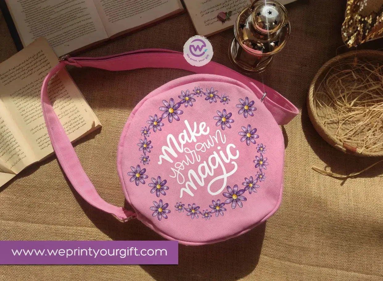 Fabric Round Bag-Motivational quotes - WE PRINT