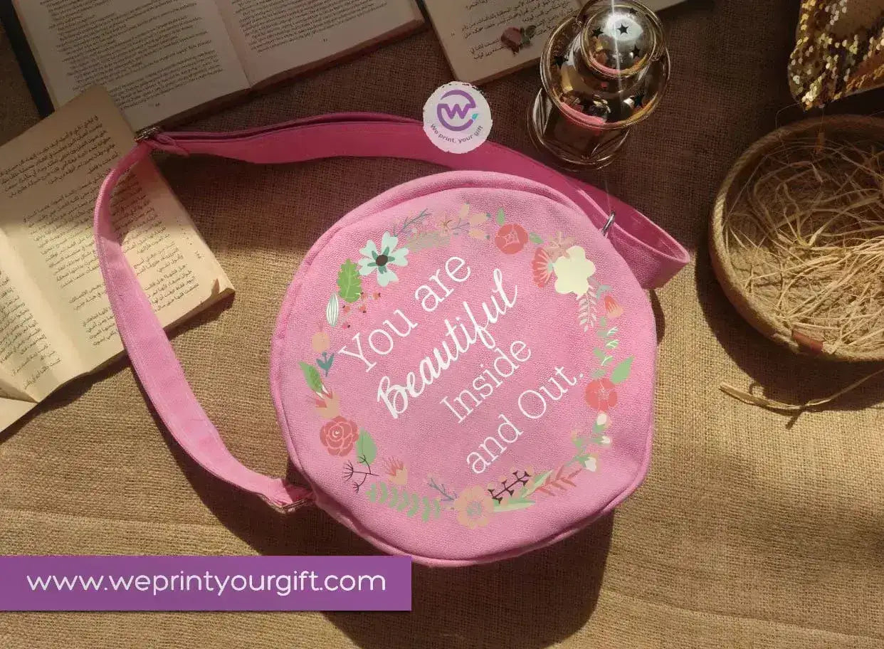 Fabric Round Bag-Motivational quotes - WE PRINT