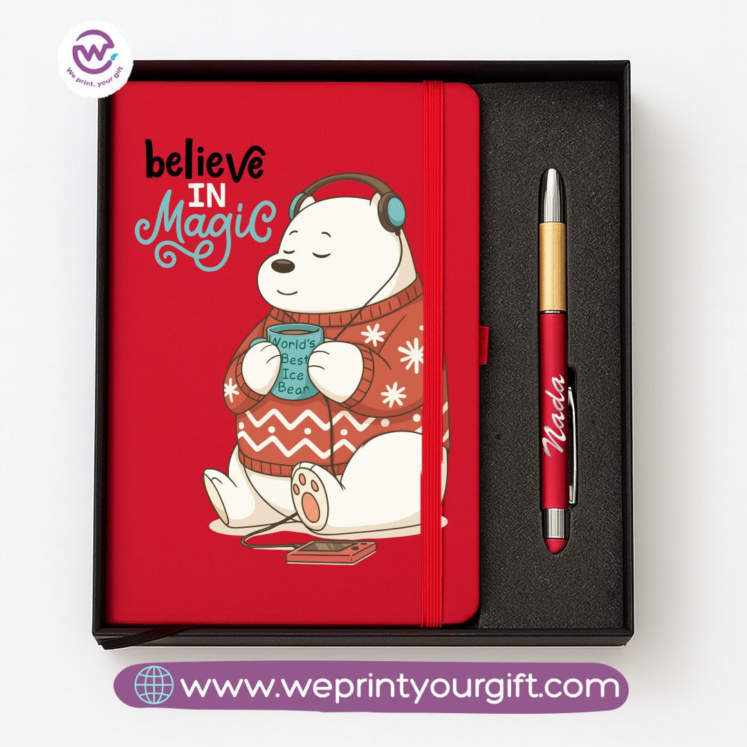 Cute Bears Personalized Notebook & Engraved Pen Gift Box - WE PRINT