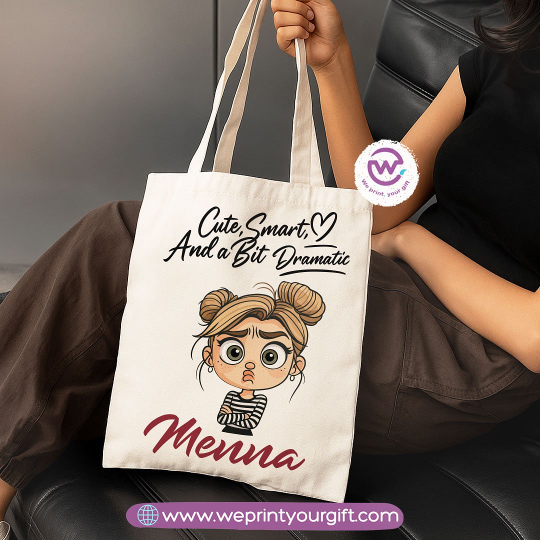 Cartoon Character Canvas Tote Bag