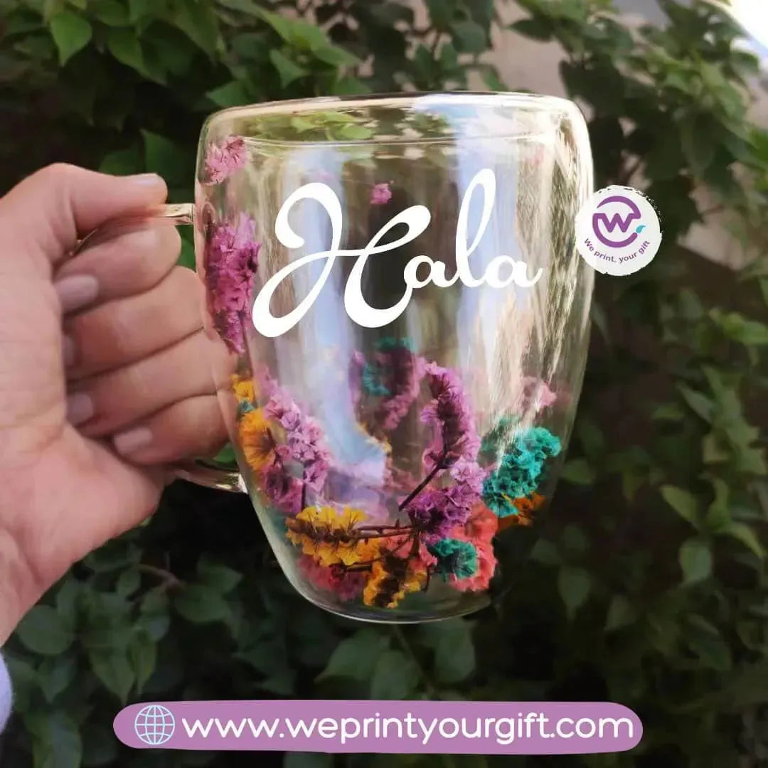 Floral double wall mug - WE PRINT