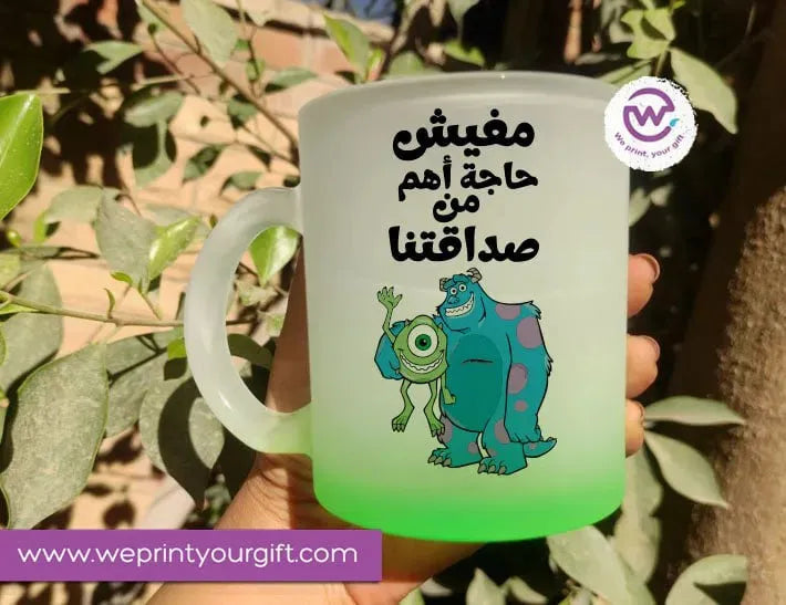 Frosted Glass Mug-Monsters - WE PRINT