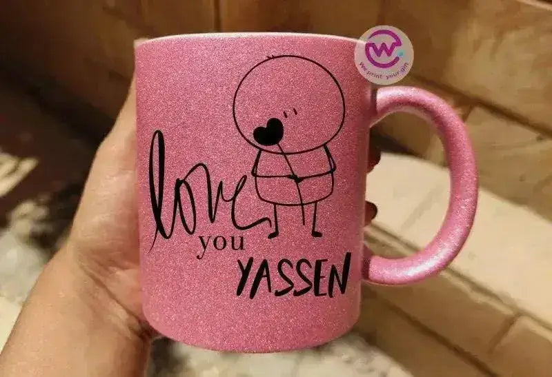 Glitter Mug - love is - WE PRINT