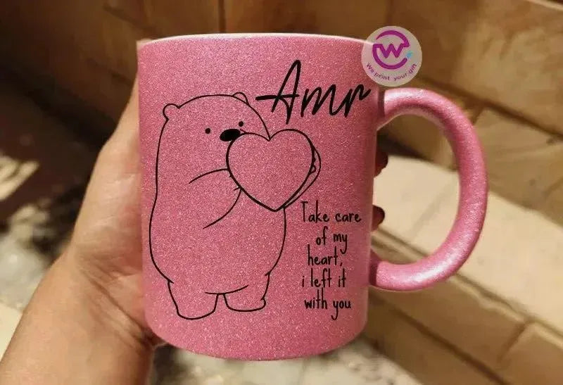 Glitter Mug - love is - WE PRINT