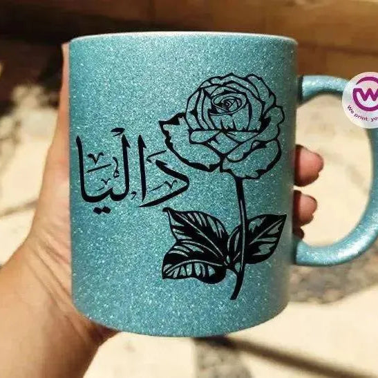 Glitter Mug -Names-A - WE PRINT