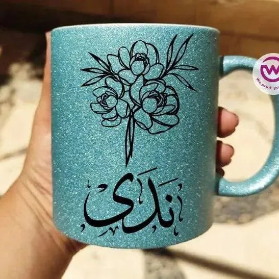 Glitter Mug -Names-A - WE PRINT