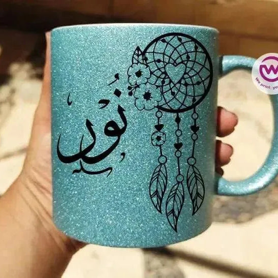 Glitter Mug -Names-A - WE PRINT