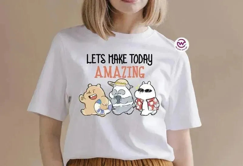 Half sleeve T-shirt-3 Bears