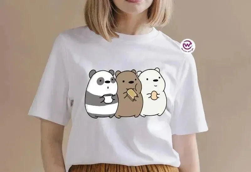 Half sleeve T-shirt-3 Bears
