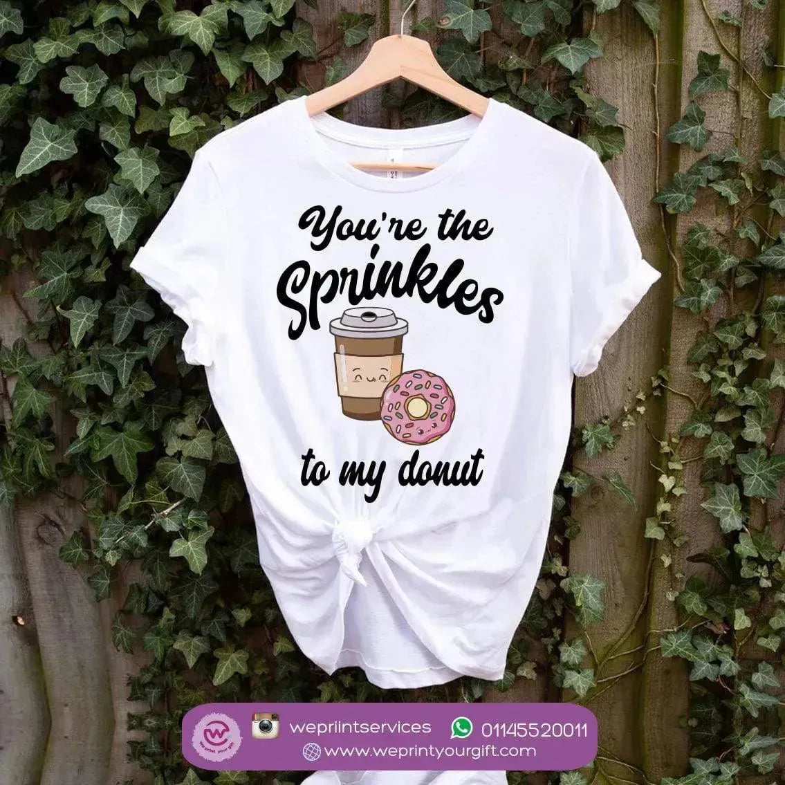 Half sleeve T-shirt- Donuts - WE PRINT