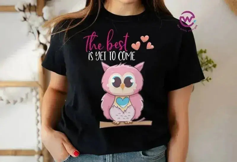 Half sleeve T-shirt- Owl-A - WE PRINT