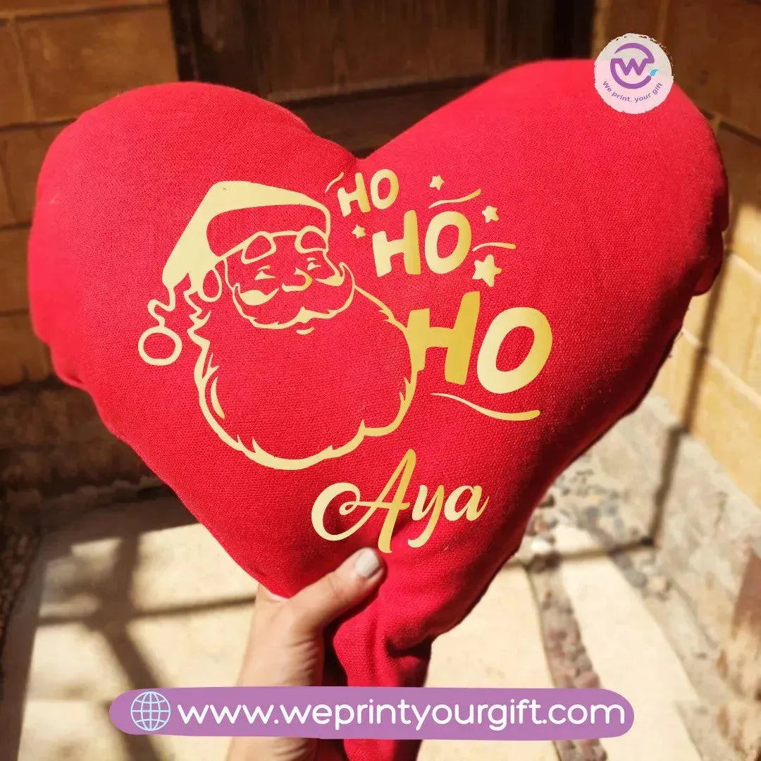 Heart Fabric Cushion-Christmas - WE PRINT
