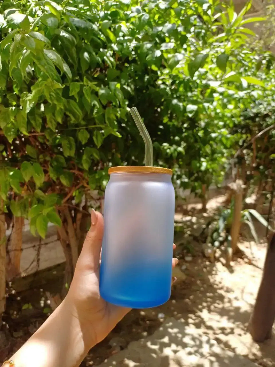 Frosted mug with straw- Customization Option - WE PRINT