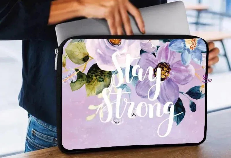 Laptop Sleeve-Canvas- Motivation -Floral - WE PRINT