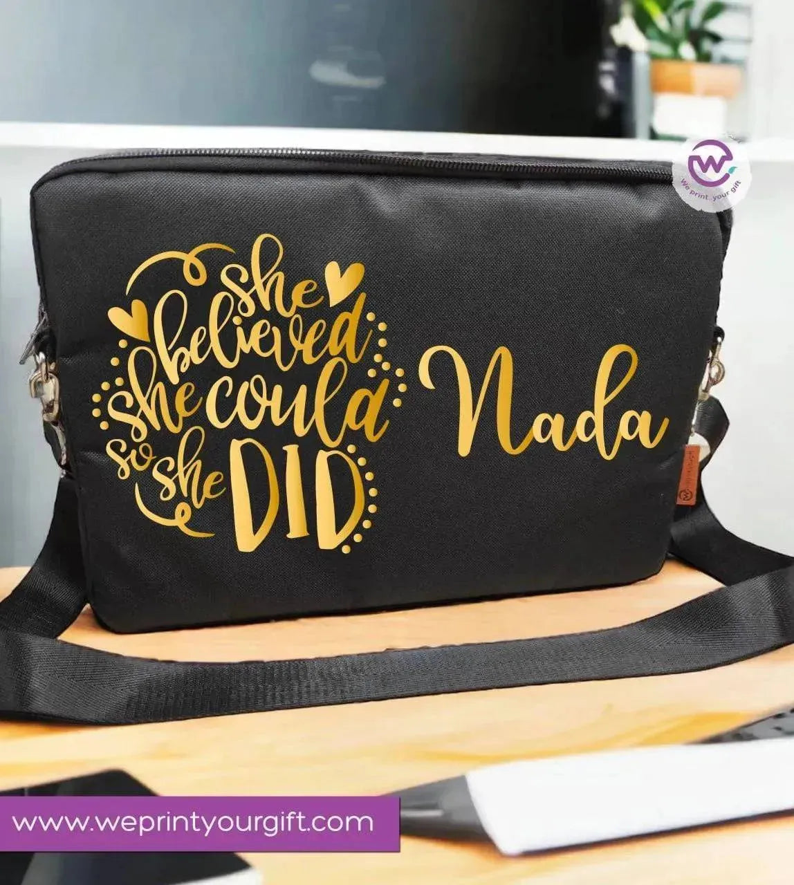 Fabric Laptop Sleeve- Motivation - WE PRINT