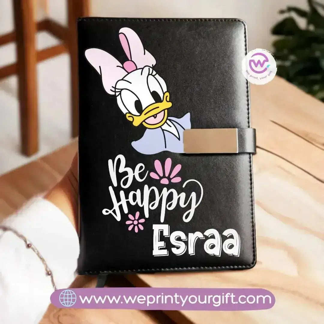 Leather Notebook with magnetic clip- Disney - WE PRINT