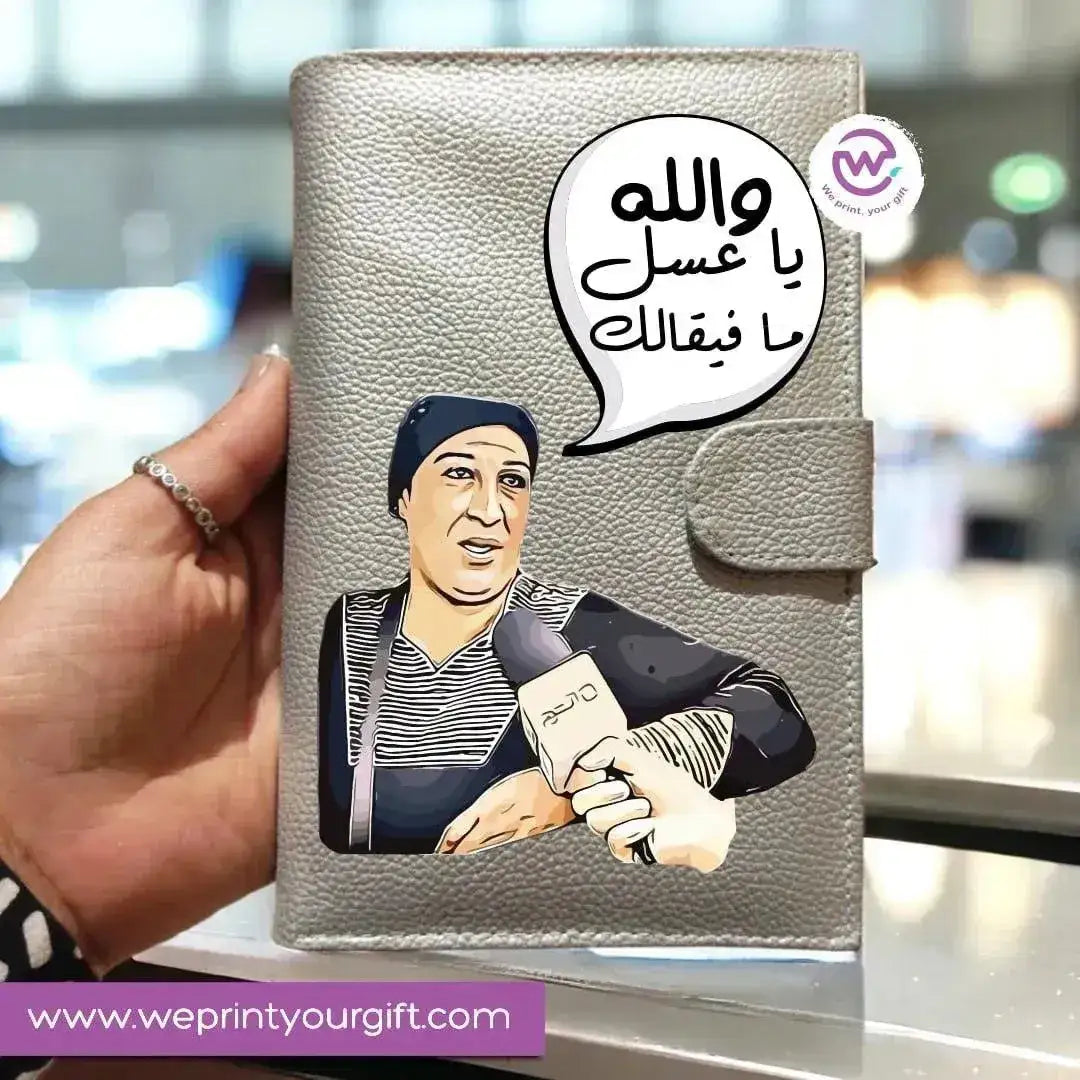 Leather wallet- Comic - WE PRINT