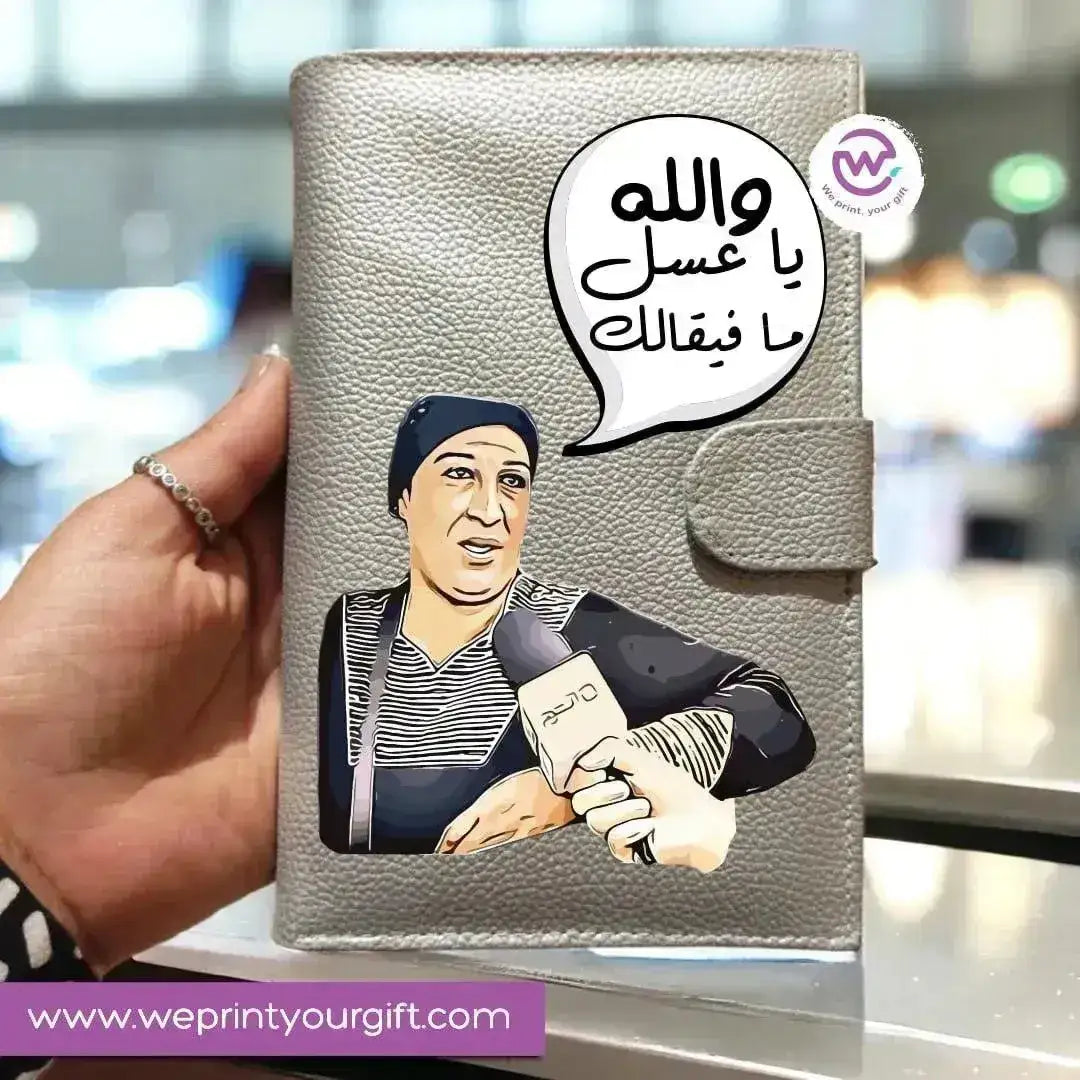 Leather wallet- Comic - WE PRINT