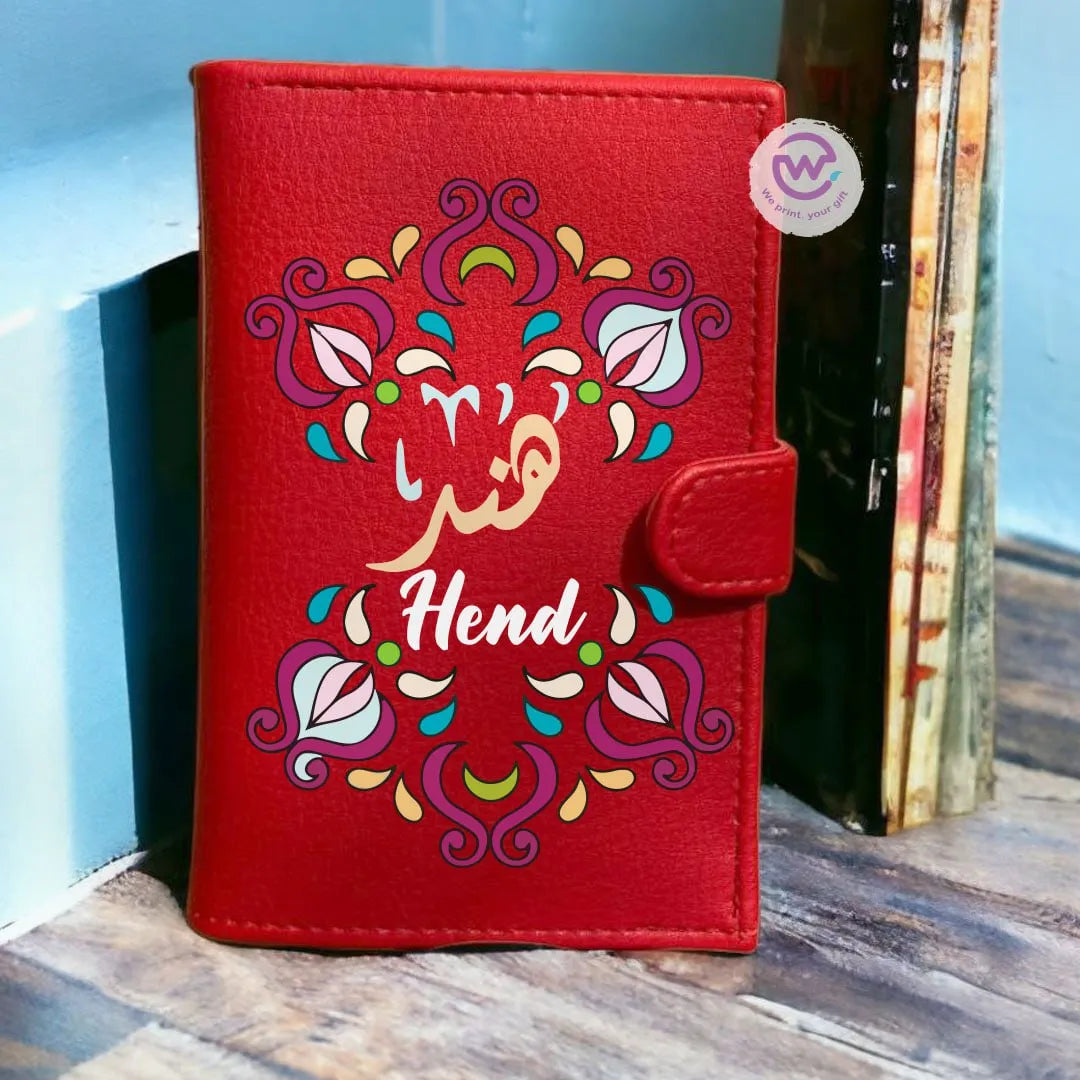 Leather wallet for women- Mandala - WE PRINT