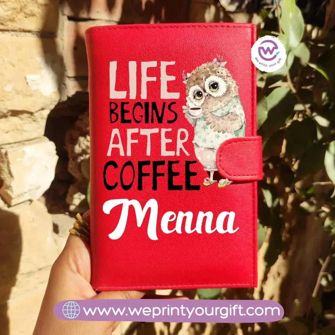 leather wallet-Owl - WE PRINT