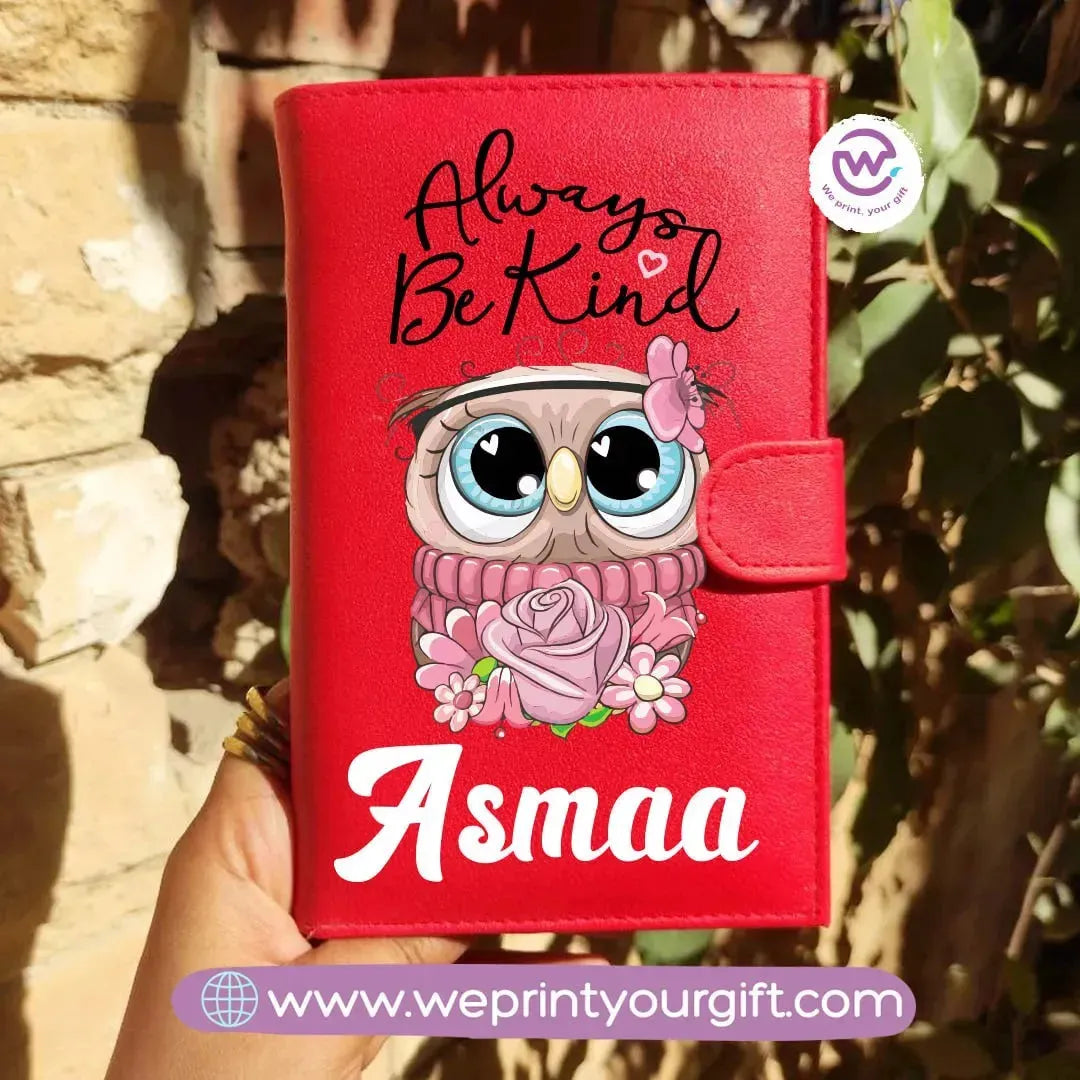 leather wallet-Owl - WE PRINT