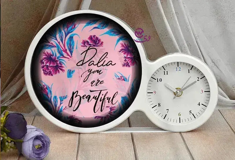 🪞 Personalized Magic Mirror with Clock – Inspiring Name Edition - WE PRINT