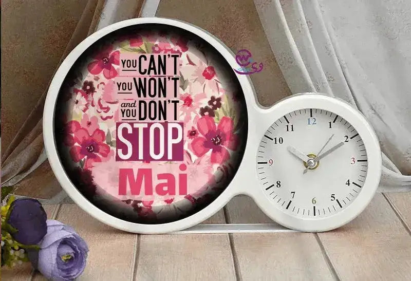 🪞 Personalized Magic Mirror with Clock – Inspiring Name Edition - WE PRINT