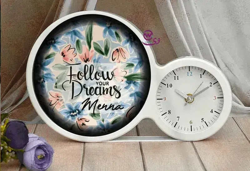 🪞 Personalized Magic Mirror with Clock – Inspiring Name Edition - WE PRINT