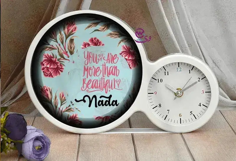 🪞 Personalized Magic Mirror with Clock – Inspiring Name Edition - WE PRINT