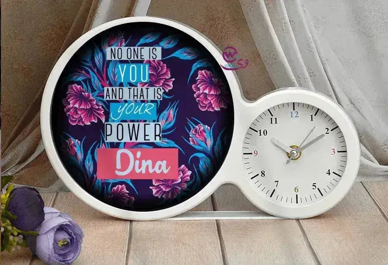 🪞 Personalized Magic Mirror with Clock – Inspiring Name Edition - WE PRINT