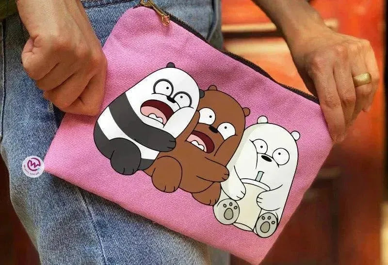 Makeup & Pencil Case-Cottons Duck - We Bear Bears - WE PRINT