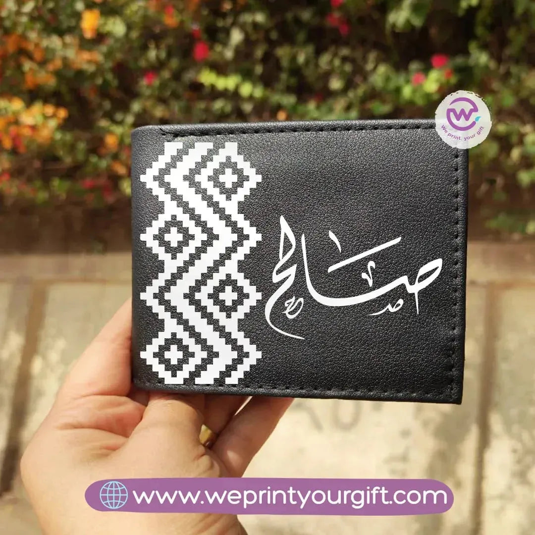 Men Leather Wallet-Arabic Names - WE PRINT