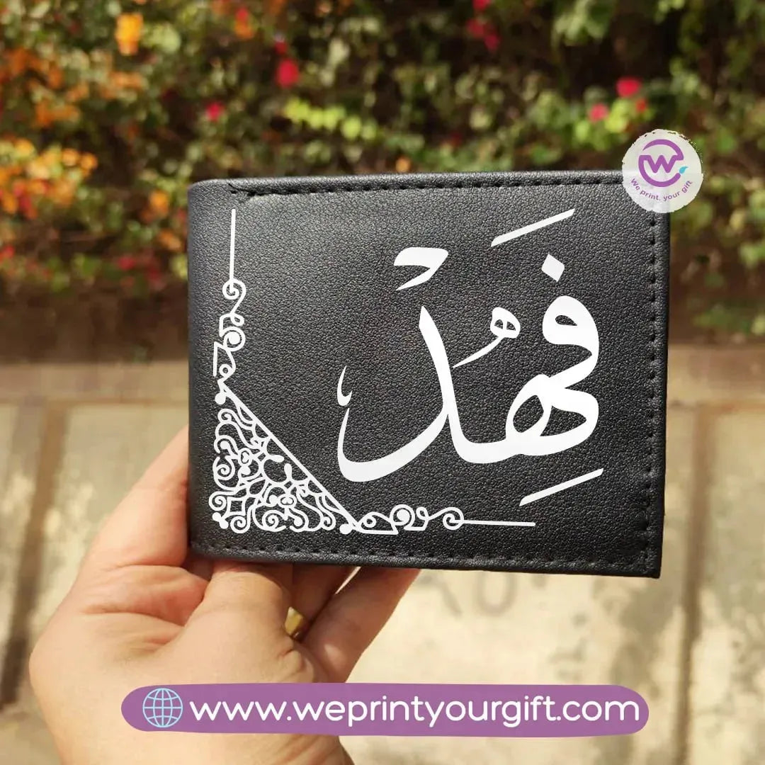 Men Leather Wallet-Arabic Names - WE PRINT